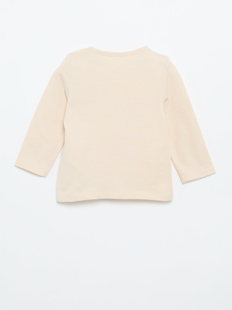 Camiseta de punto de manga larga Beige - Kiabi