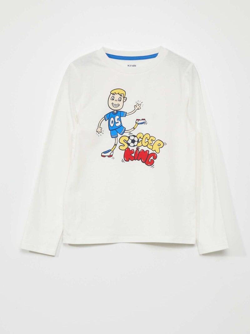Camiseta de punto de manga larga BLANCO - Kiabi