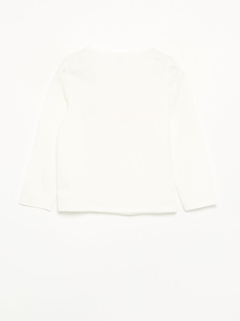Camiseta de punto de manga larga Blanco - Kiabi