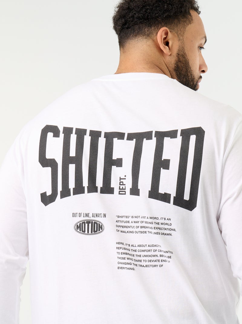 Camiseta de punto de manga larga Blanco - Kiabi