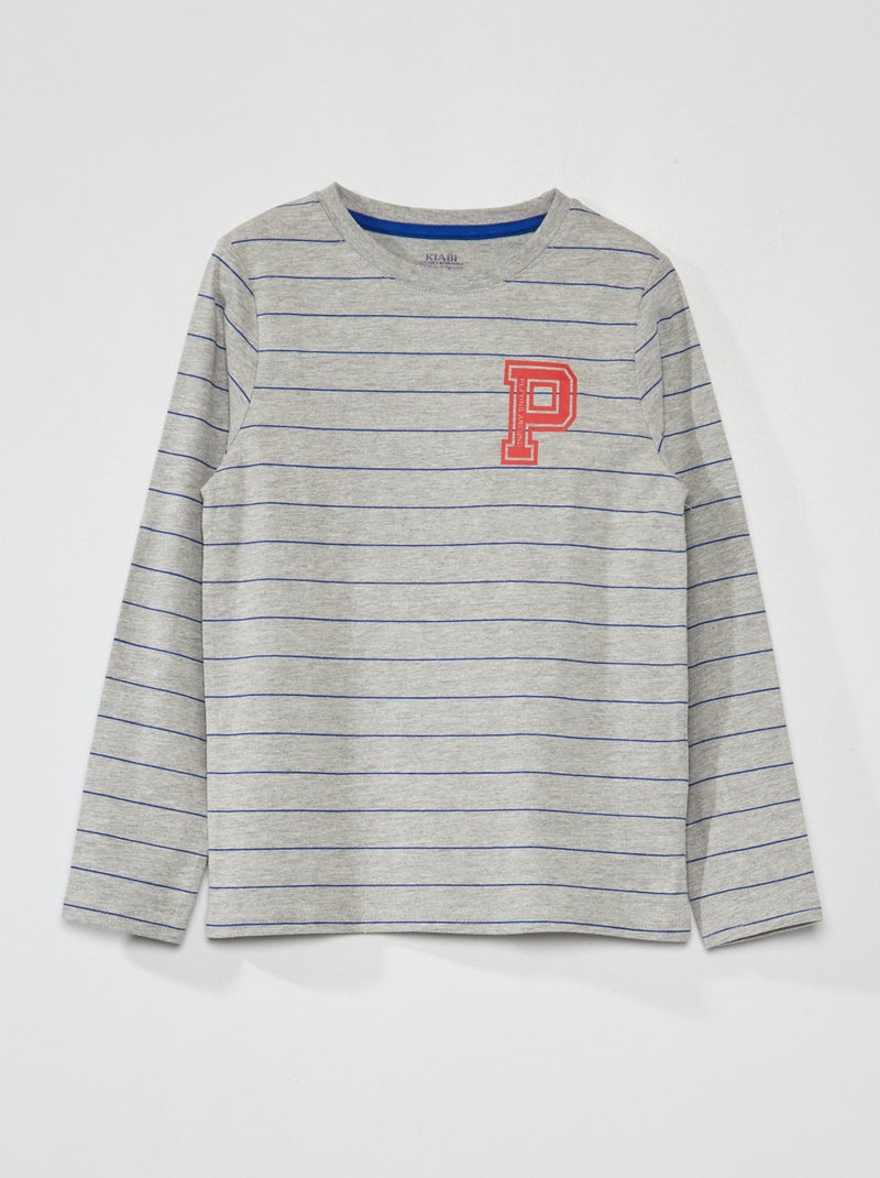 Camiseta de punto de manga larga GRIS - Kiabi