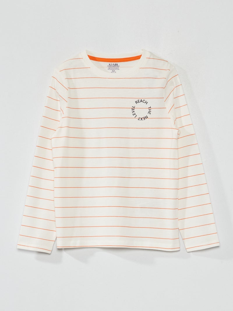 Camiseta de punto de manga larga NARANJA - Kiabi