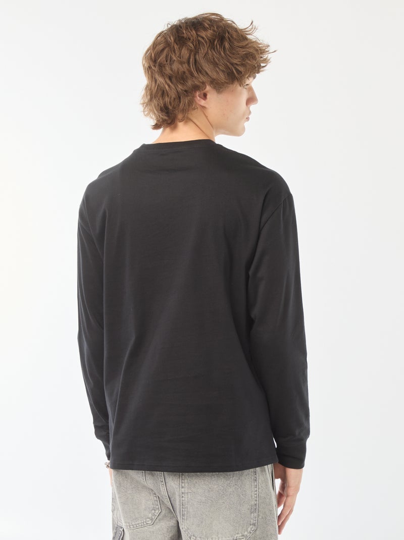 Camiseta de punto de manga larga negro - Kiabi