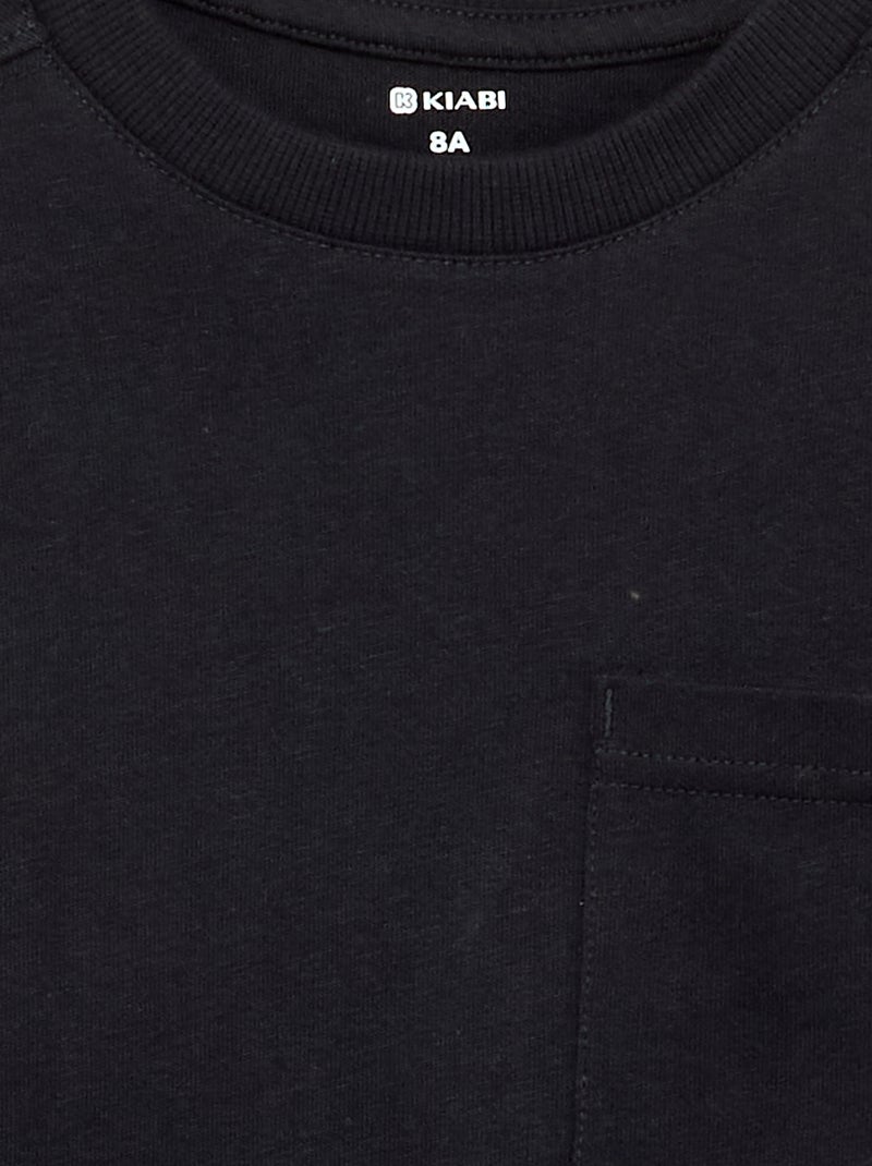 Camiseta de punto de manga larga Negro - Kiabi