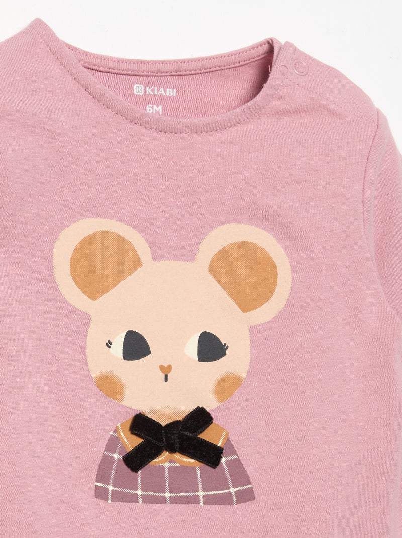 Camiseta de punto de manga larga Purpura - Kiabi