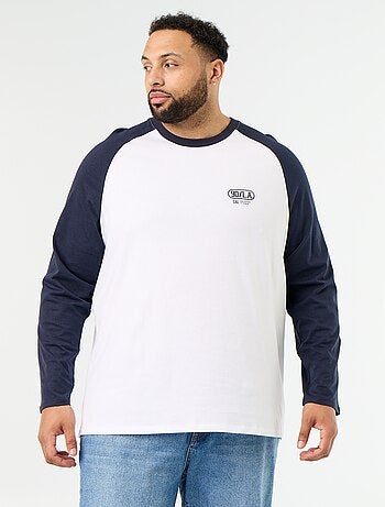 Camiseta de punto de manga larga raglán