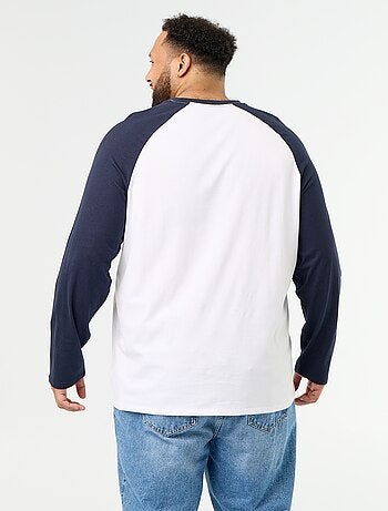 Camiseta de punto de manga larga raglán