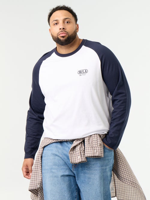 Camiseta de punto de manga larga raglán - Kiabi Camiseta de punto de manga larga raglán - Kiabi