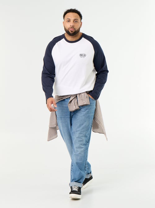 Camiseta de punto de manga larga raglán - Kiabi Camiseta de punto de manga larga raglán - Kiabi