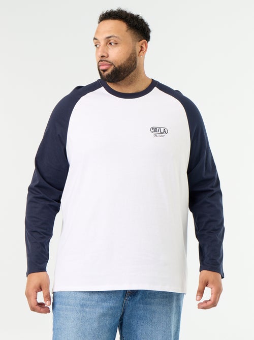 Camiseta de punto de manga larga raglán - Kiabi Camiseta de punto de manga larga raglán - Kiabi