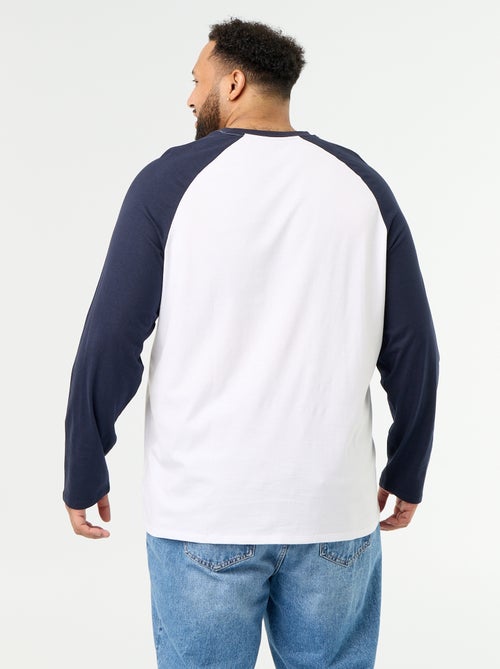 Camiseta de punto de manga larga raglán - Kiabi Camiseta de punto de manga larga raglán - Kiabi