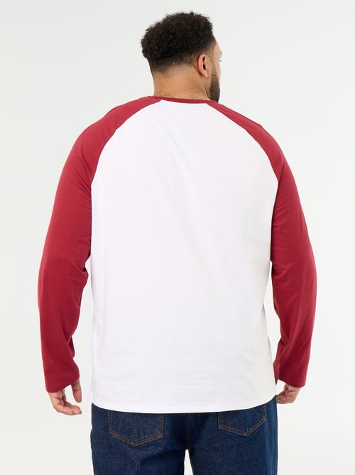 Camiseta de punto de manga larga raglán - Kiabi Camiseta de punto de manga larga raglán - Kiabi