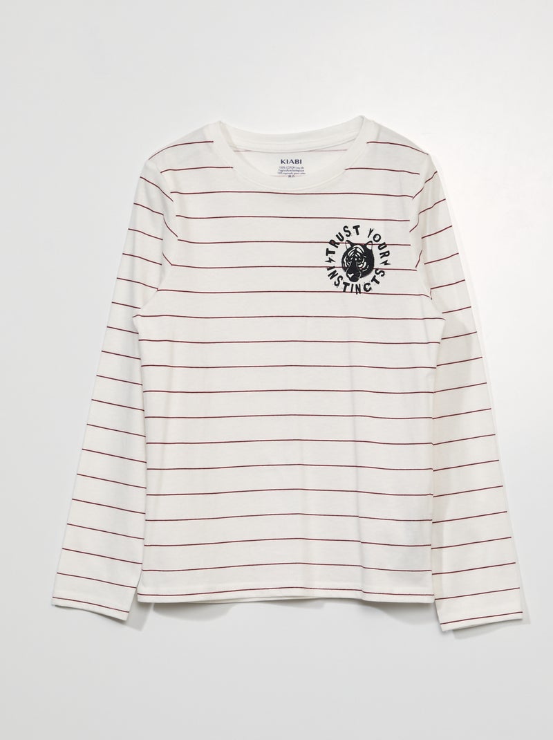 Camiseta de punto de manga larga ROJO - Kiabi