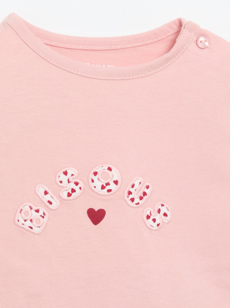 Camiseta de punto de manga larga Rosa - Kiabi