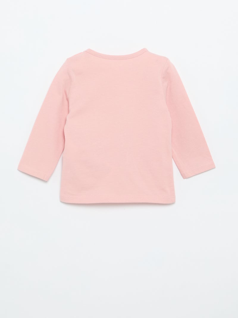 Camiseta de punto de manga larga Rosa - Kiabi