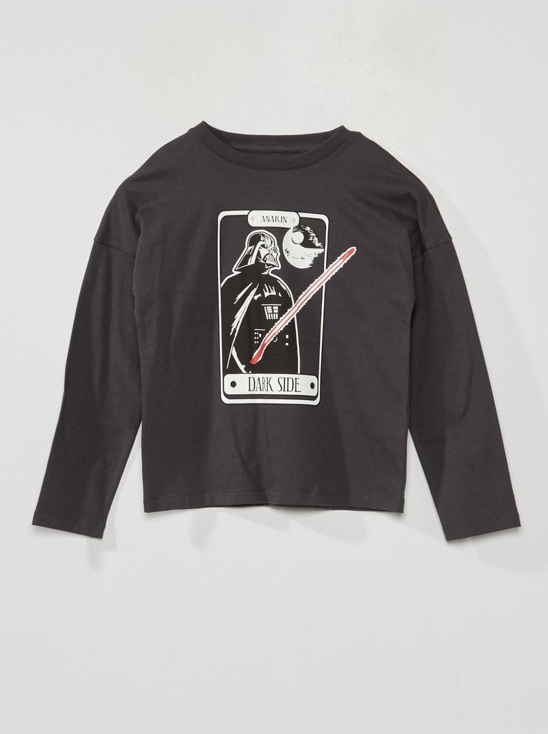 Camiseta de punto de manga larga 'Star Wars' - Halloween GRIS - Kiabi