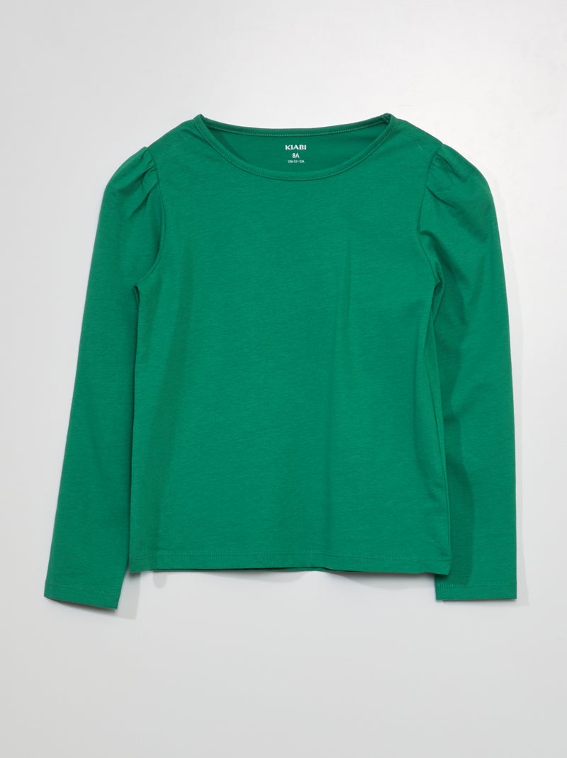 Camiseta de punto de manga larga VERDE - Kiabi