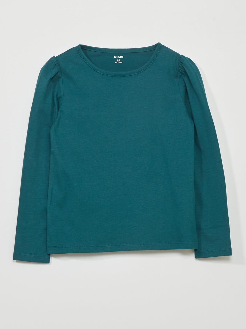 Camiseta de punto de manga larga VERDE - Kiabi
