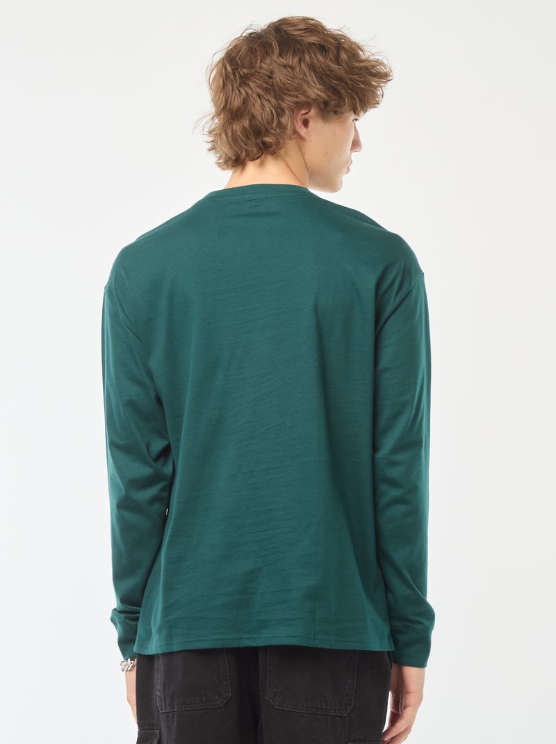 Camiseta de punto de manga larga Verde - Kiabi