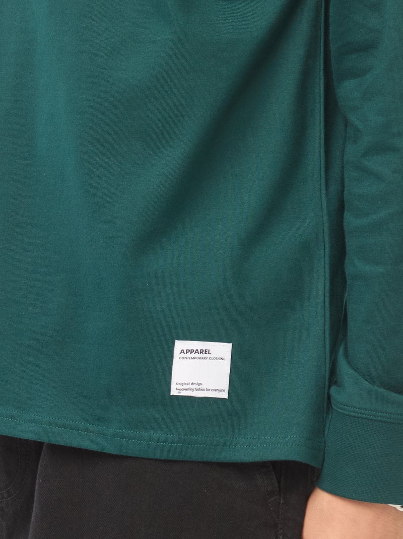 Camiseta de punto de manga larga Verde - Kiabi