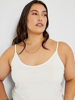 Contratado tipo basura Camisetas de tirantes de tallas grandes para mujer - Kiabi