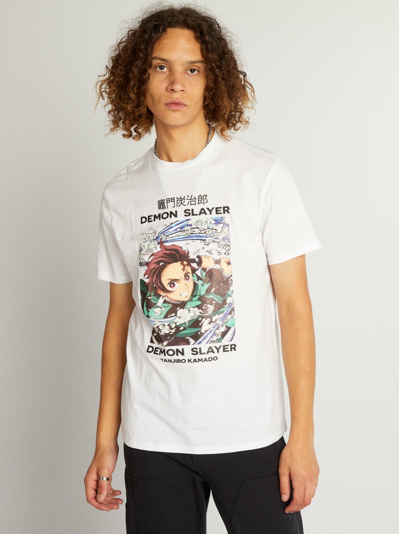 Camiseta de punto 'Demon Slayer' BLANCO - Kiabi