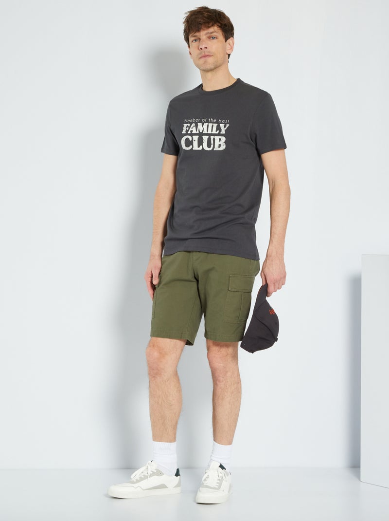 Camiseta de punto 'Día del Padre' GRIS - Kiabi