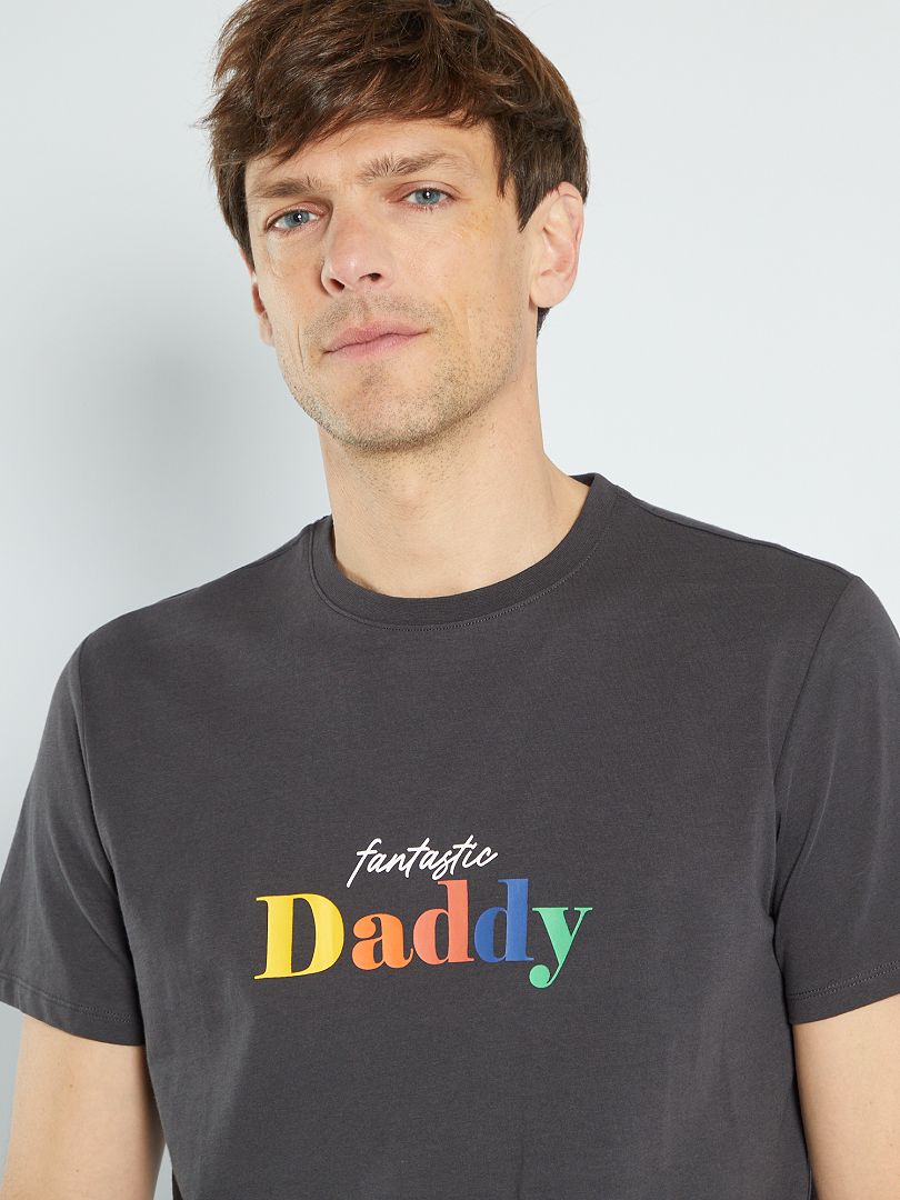 Gángster Coro Fantástico Camiseta de punto 'Día del padre' - GRIS - Kiabi - 6.00€