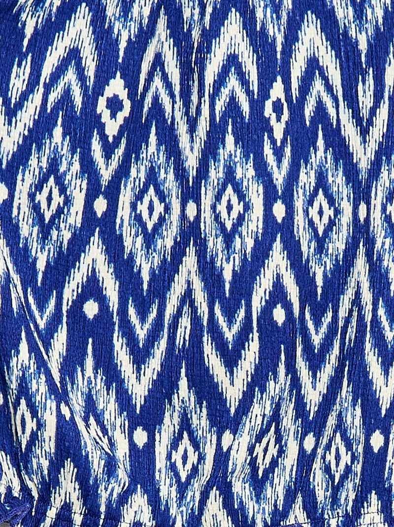 Camiseta de punto elástico Azul - Kiabi