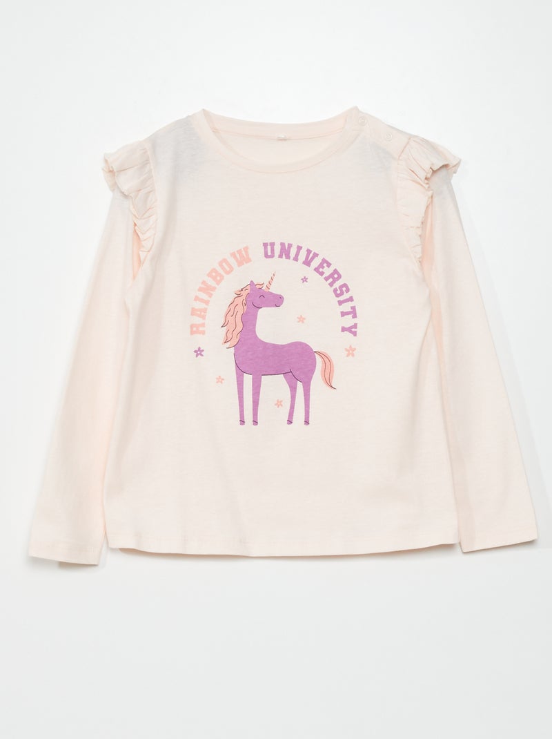 Camiseta de punto estampada - So Easy BLANCO - Kiabi