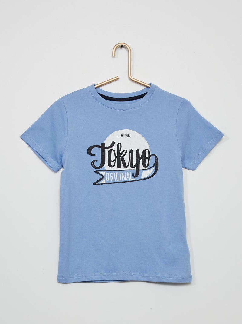 Camiseta de punto estampada AZUL - Kiabi