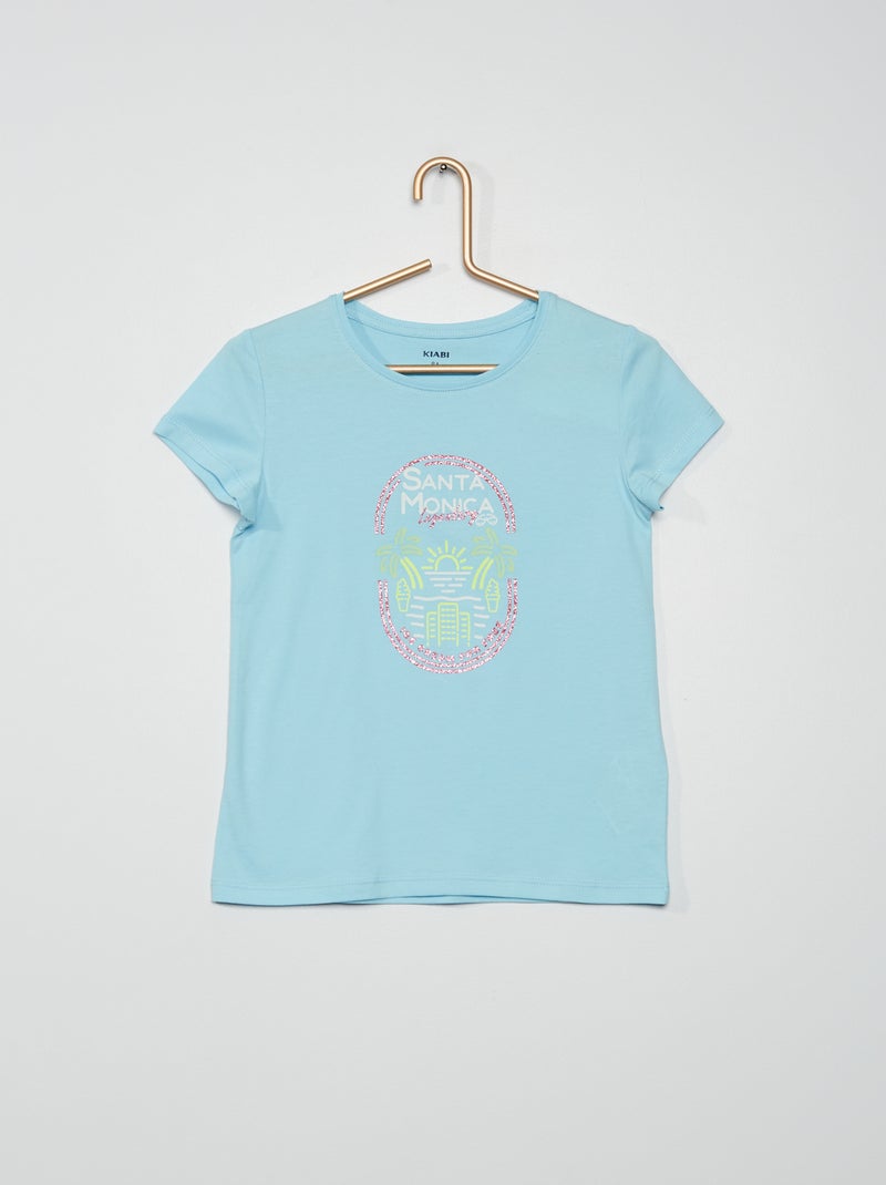 Camiseta de punto estampada AZUL - Kiabi