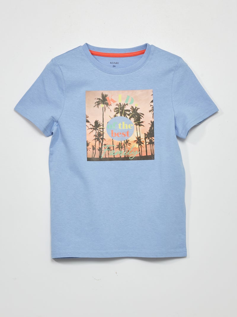 Camiseta de punto estampada AZUL - Kiabi