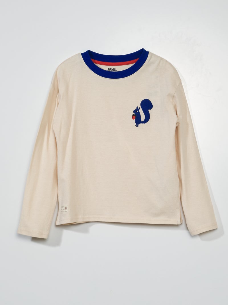 Camiseta de punto estampada BLANCO - Kiabi