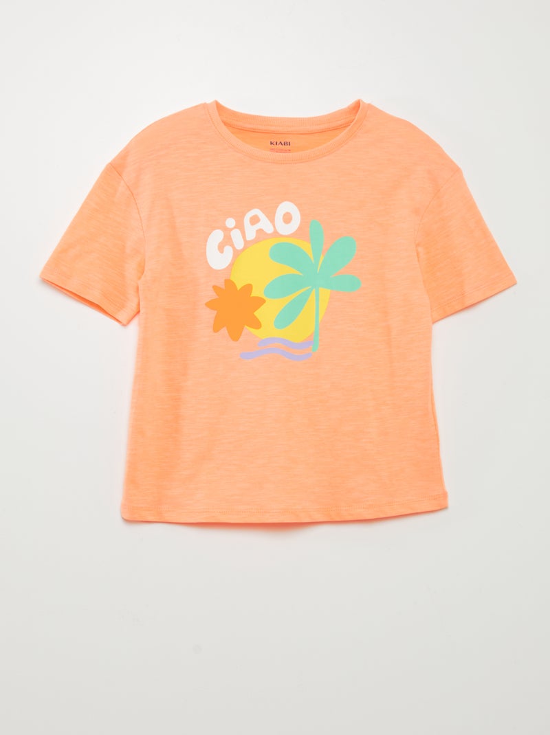 Camiseta de punto estampada BLANCO - Kiabi