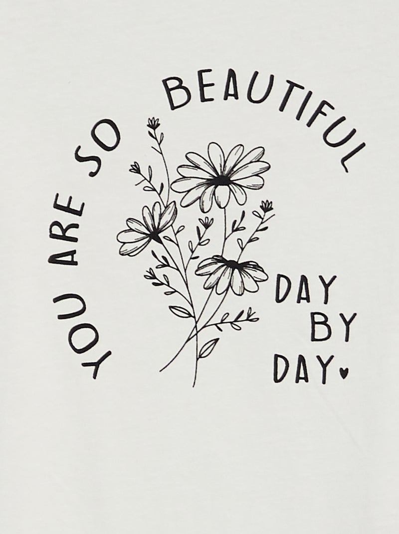 Camiseta de punto estampada BLANCO - Kiabi