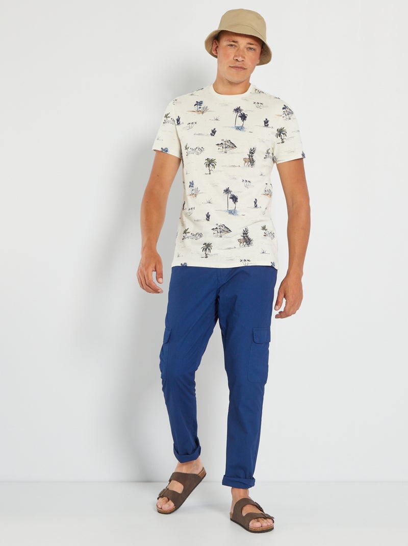 Camiseta de punto estampada BLANCO - Kiabi