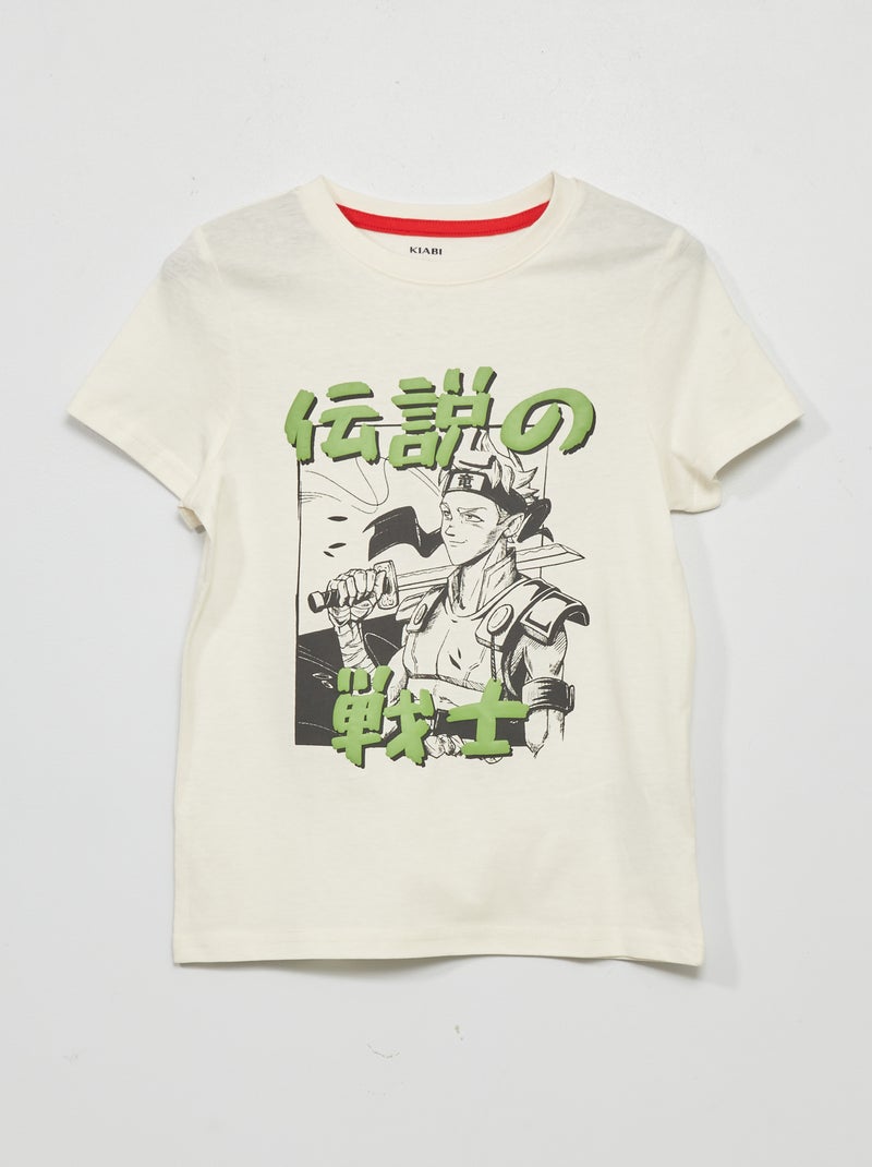Camiseta de punto estampada BLANCO - Kiabi