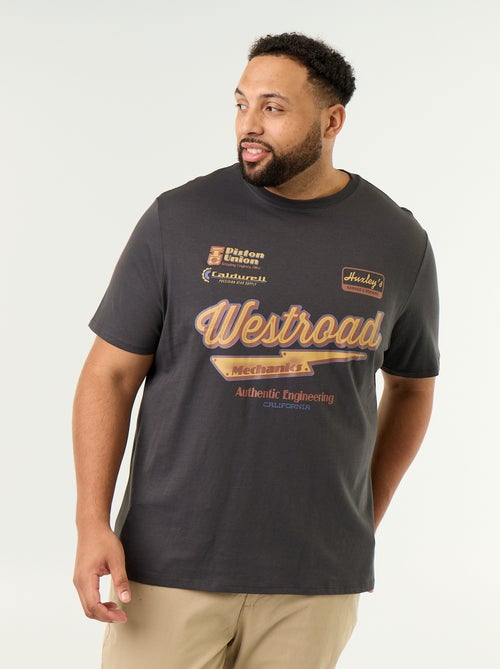 Camiseta de punto estampada de manga corta - Kiabi