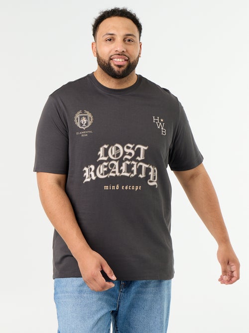 Camiseta de punto estampada de manga corta - Kiabi Camiseta de punto estampada de manga corta - Kiabi