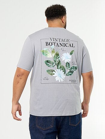 Camiseta de punto estampada de manga corta