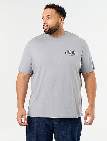 Camiseta de punto estampada de manga corta
