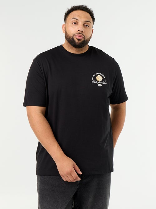 Camiseta de punto estampada de manga corta - Kiabi