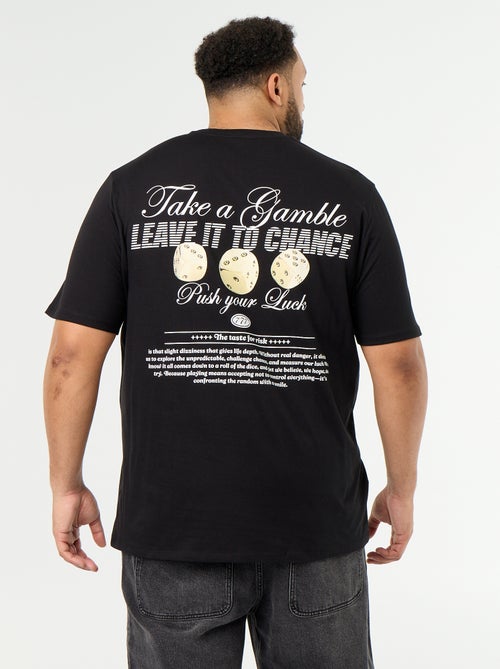 Camiseta de punto estampada de manga corta - Kiabi