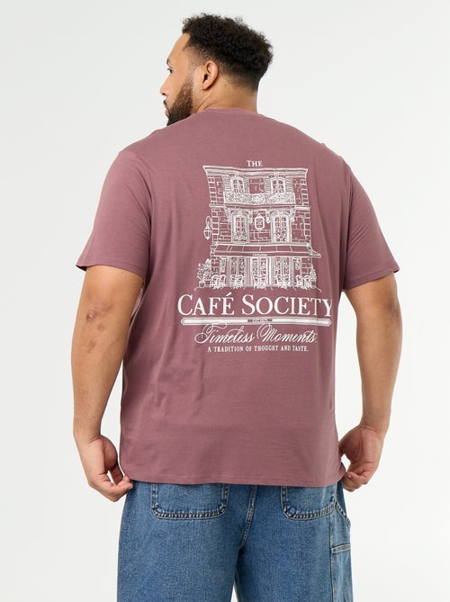 Camiseta de punto estampada de manga corta - Kiabi