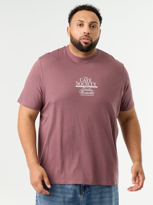 Camiseta de punto estampada de manga corta - Kiabi