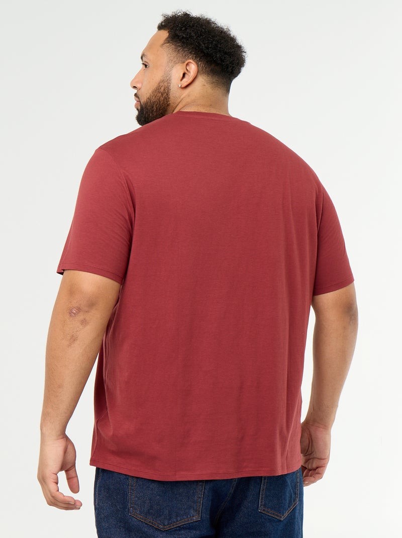 Camiseta de punto estampada de manga corta Rojo - Kiabi
