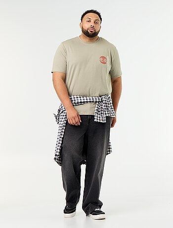 Camiseta de punto estampada de manga corta