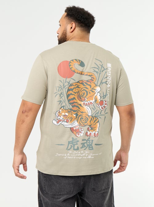 Camiseta de punto estampada de manga corta - Kiabi Camiseta de punto estampada de manga corta - Kiabi