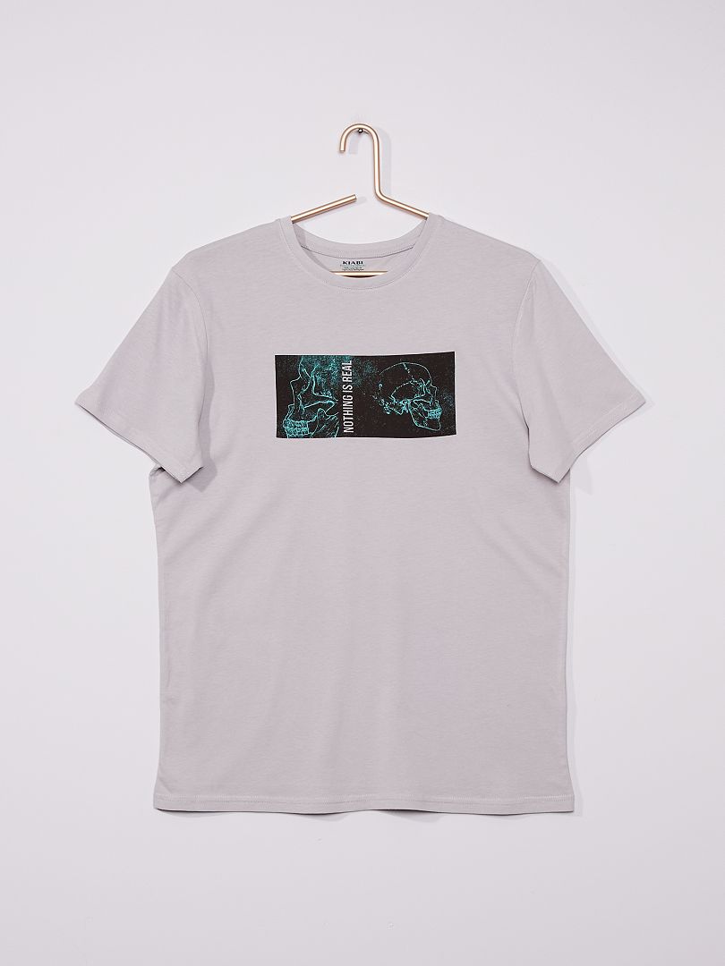 Camiseta de punto estampada GRIS - Kiabi